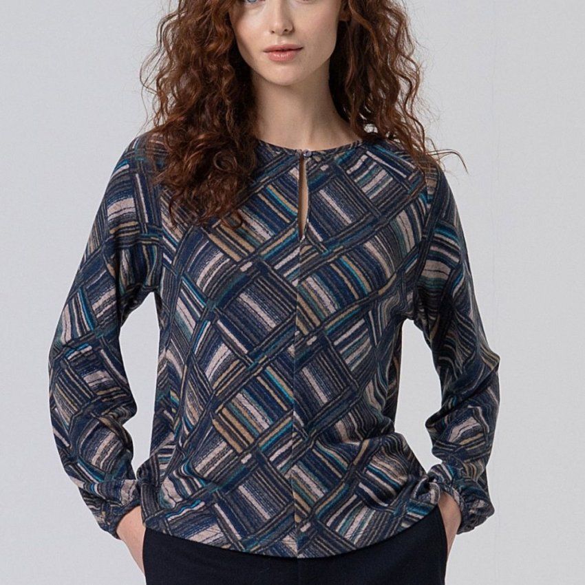 Camiseta punto cálido estampado cuadros de Surkana