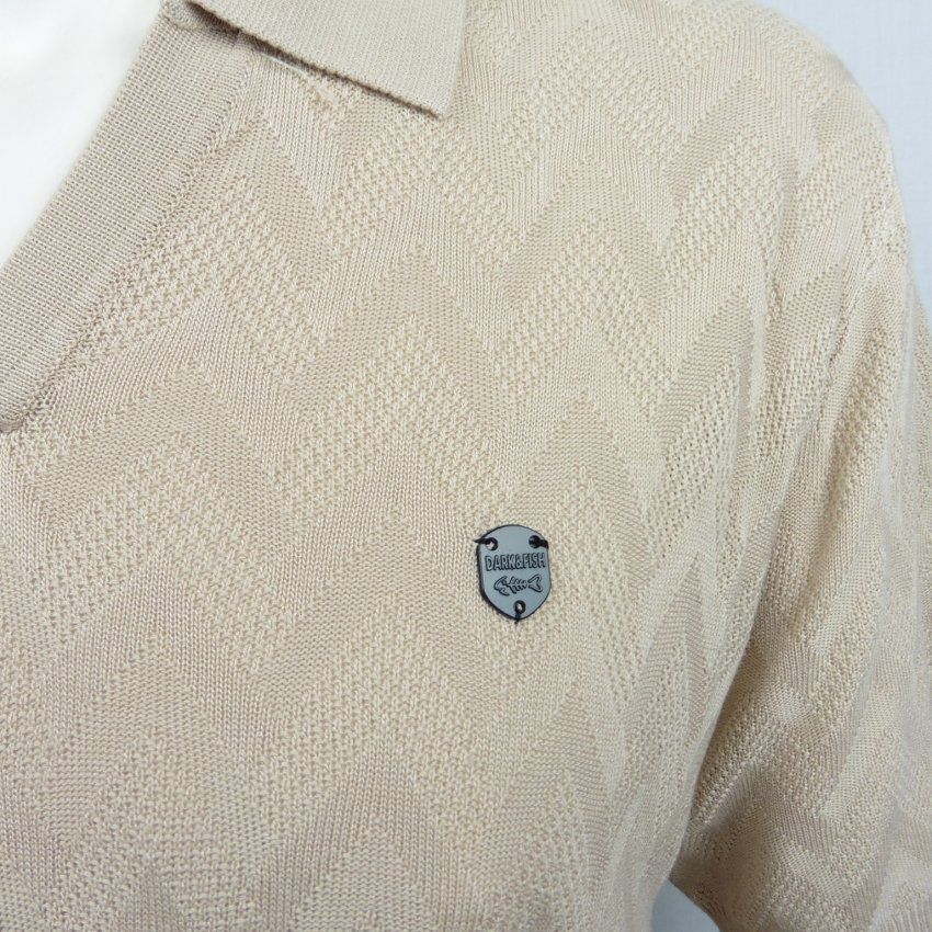 Polo beige de punto de Dark & Fish