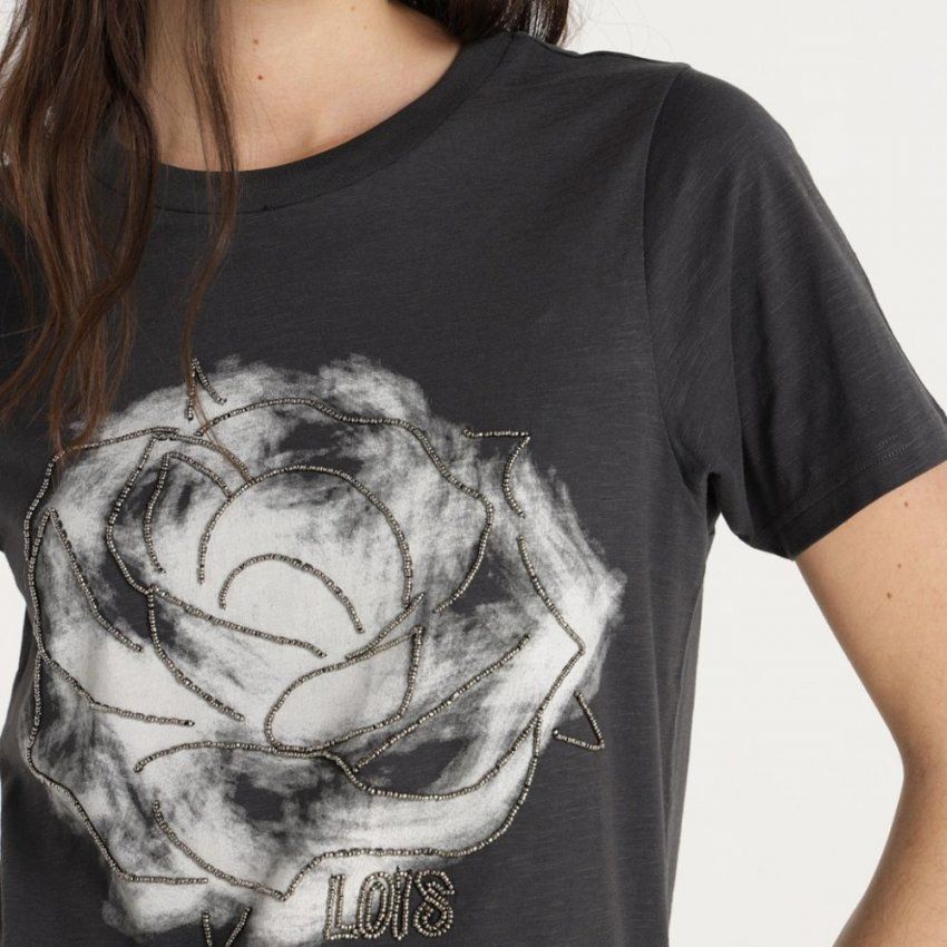 Camiseta gris flor de Lois