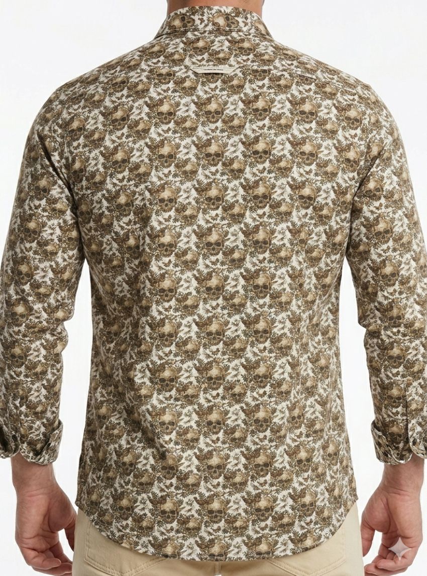 Camisa calaveras y mariposas de Yellow Skin