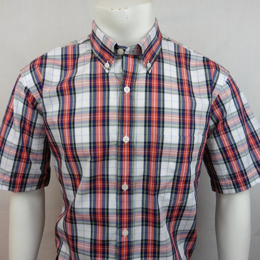 Camisa cuadros rojo  marino de VNTO