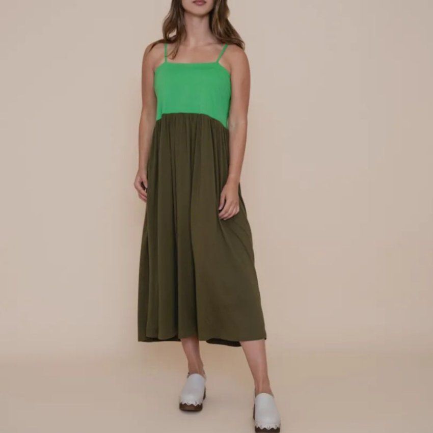 Vestido largo de punto verde de WNT Collection