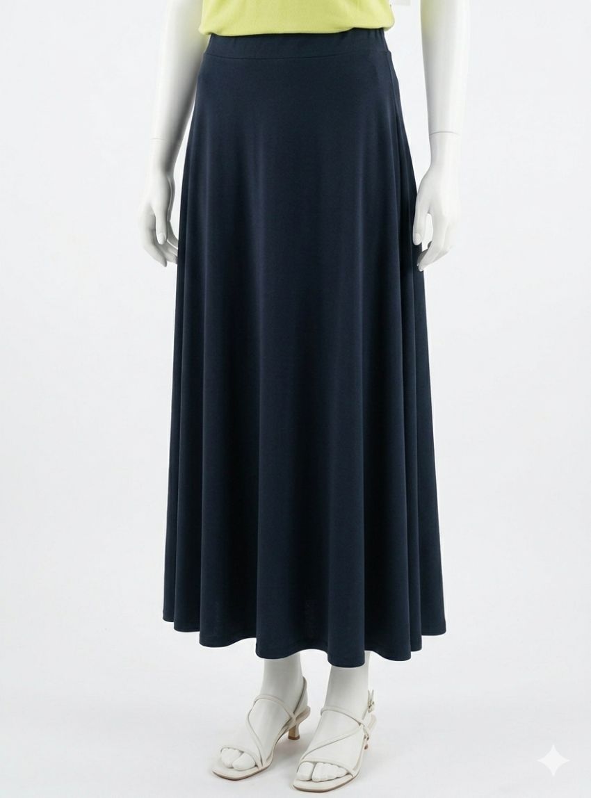 Falda larga azul marino de WNT Collection