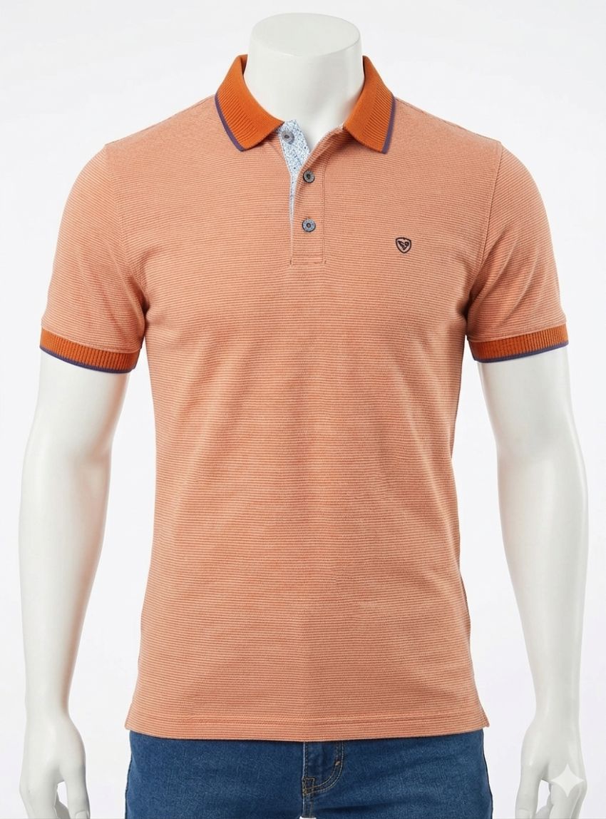 Polo mil rayas naranja de G54