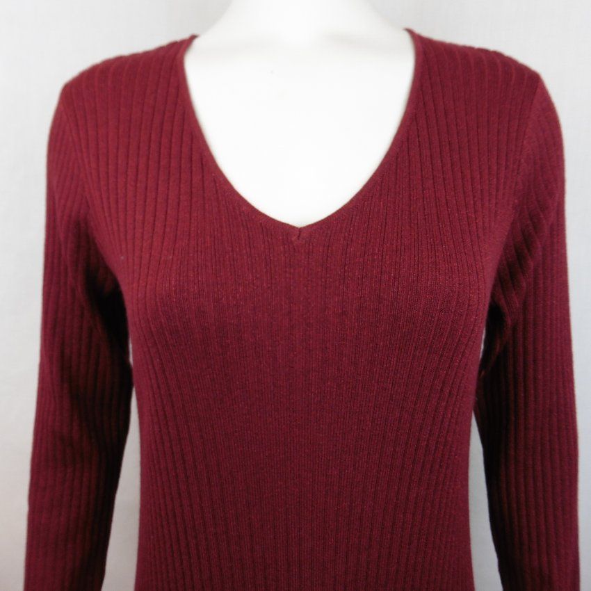 Vestido canalé lúrex granate de WNT Collection