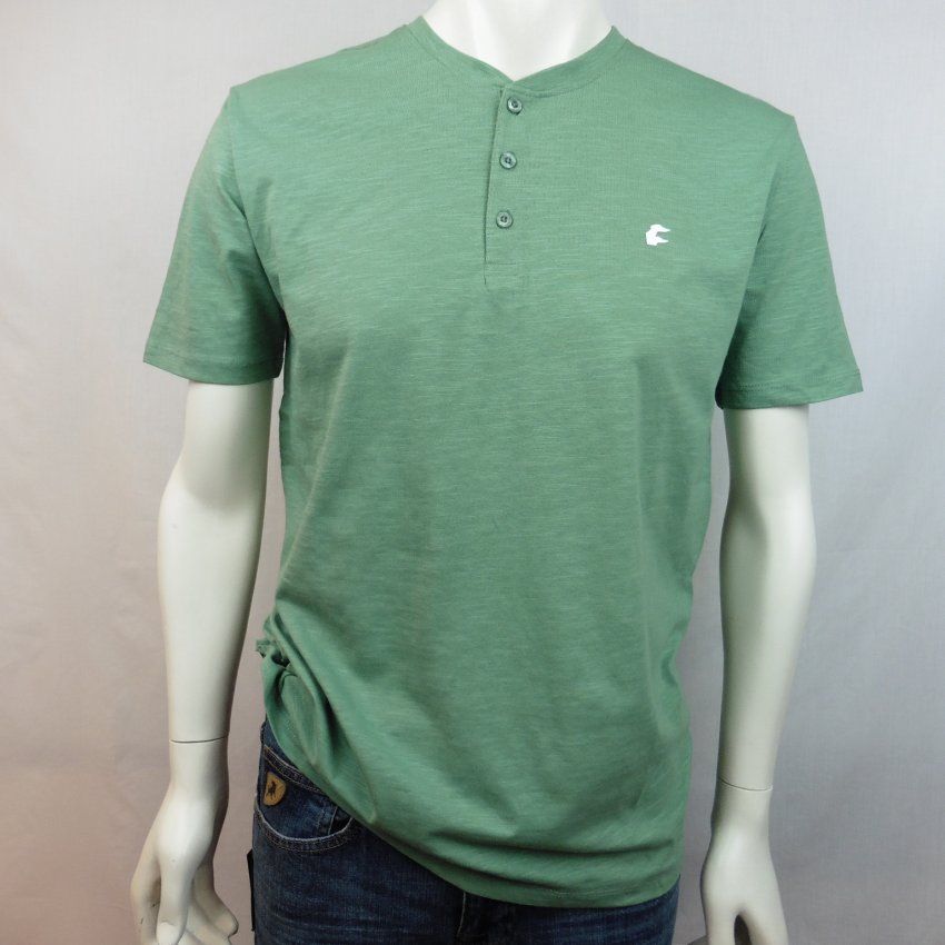 Camiseta con botones verde de Dos Galgos