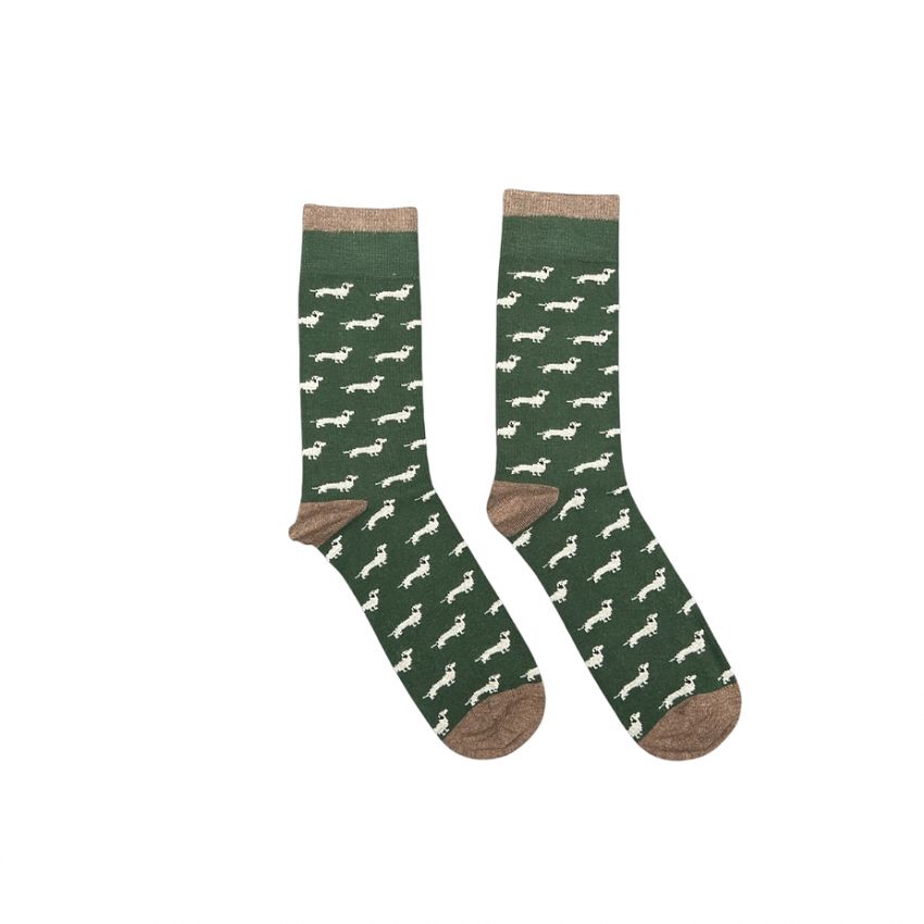 Calcetines perros verde de Jorigu