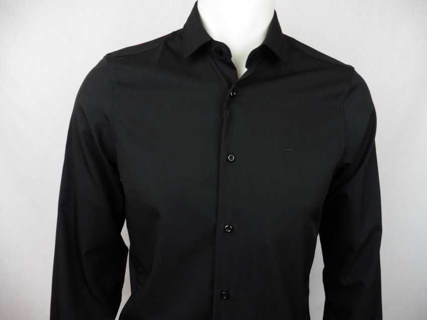 Camisa negra bambú de Dark & Fish