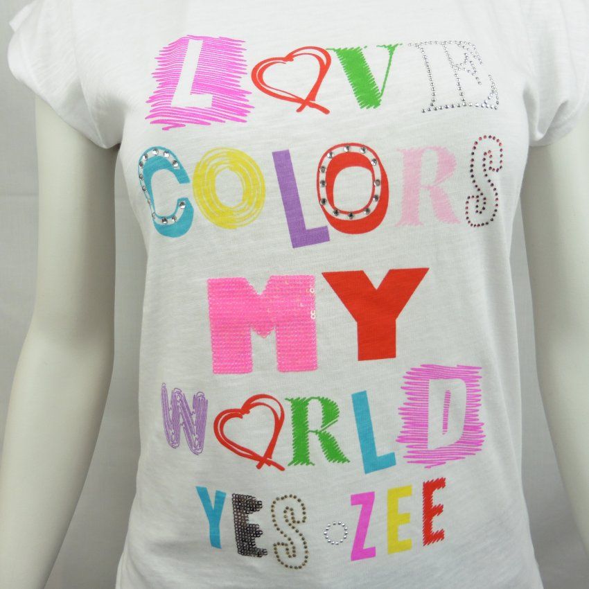Camiseta Love blanco de Yes-Zee