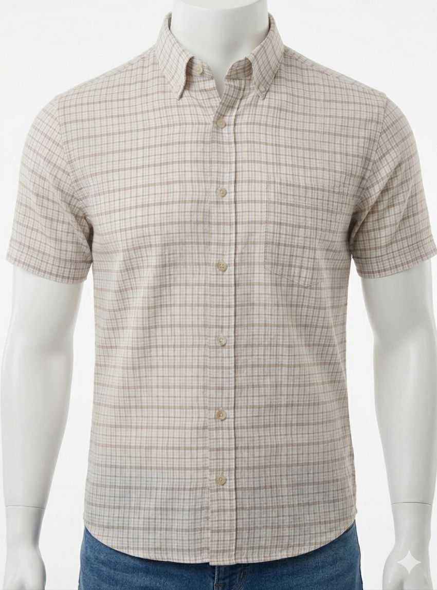 Camisa cuadros rosa, celeste y beige de Corsare