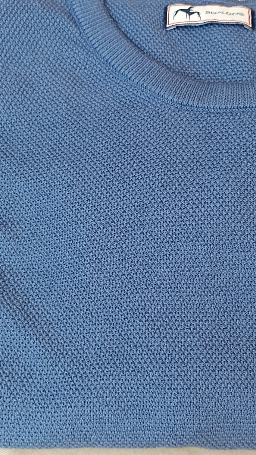 Jersey punto arroz azul de Dos Galgos