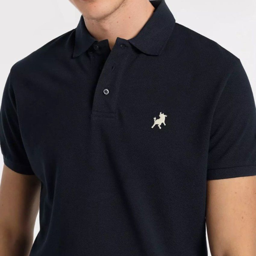 Polo piqué azul marino de Lois