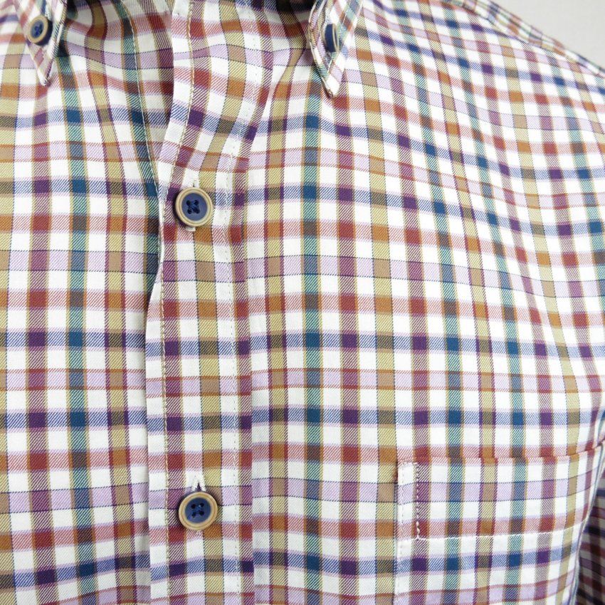 Camisa cuadros mostaza de Corsare