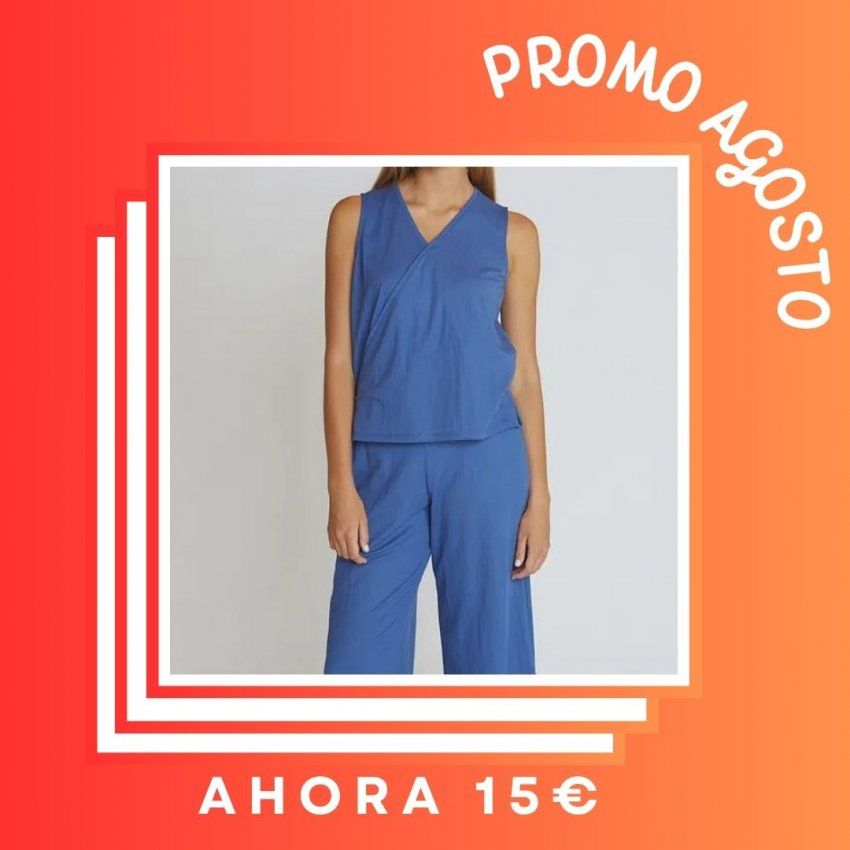 Camiseta cruzada azulon de WNT Collection