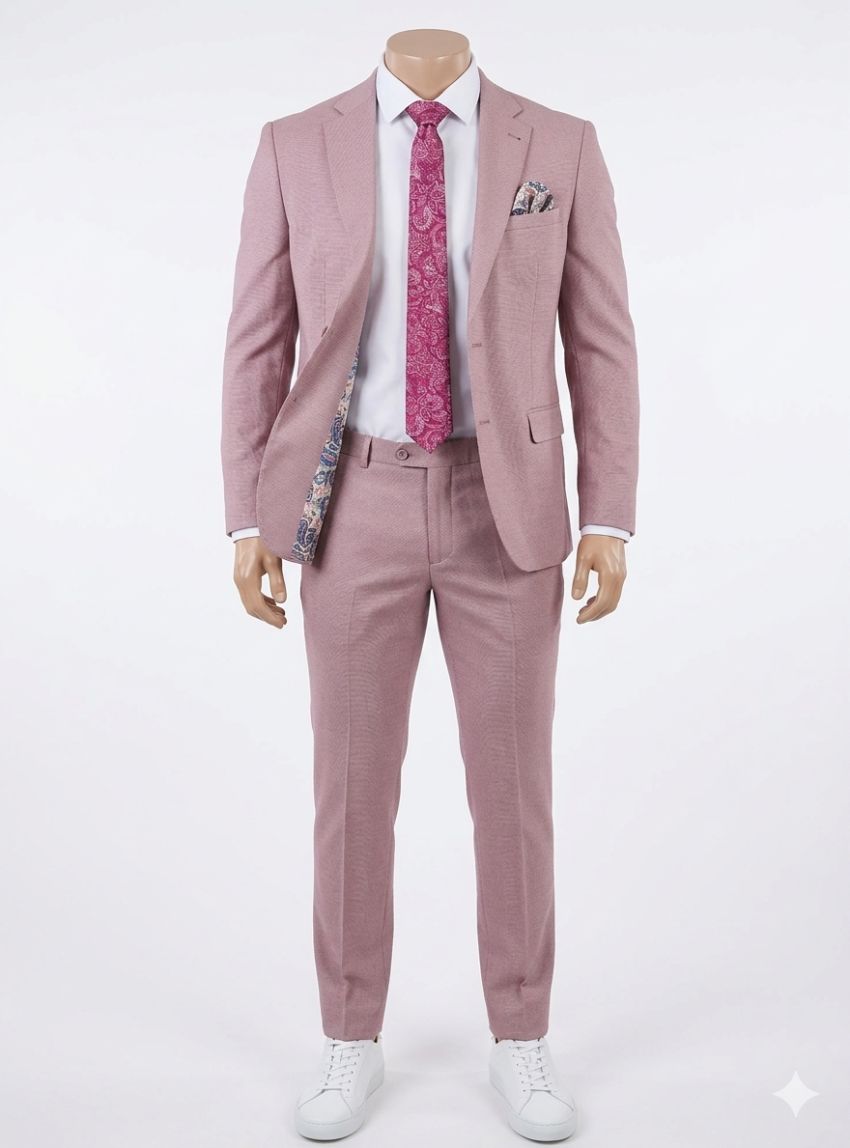 Traje rosa mini dibujo de Alexander & Co.