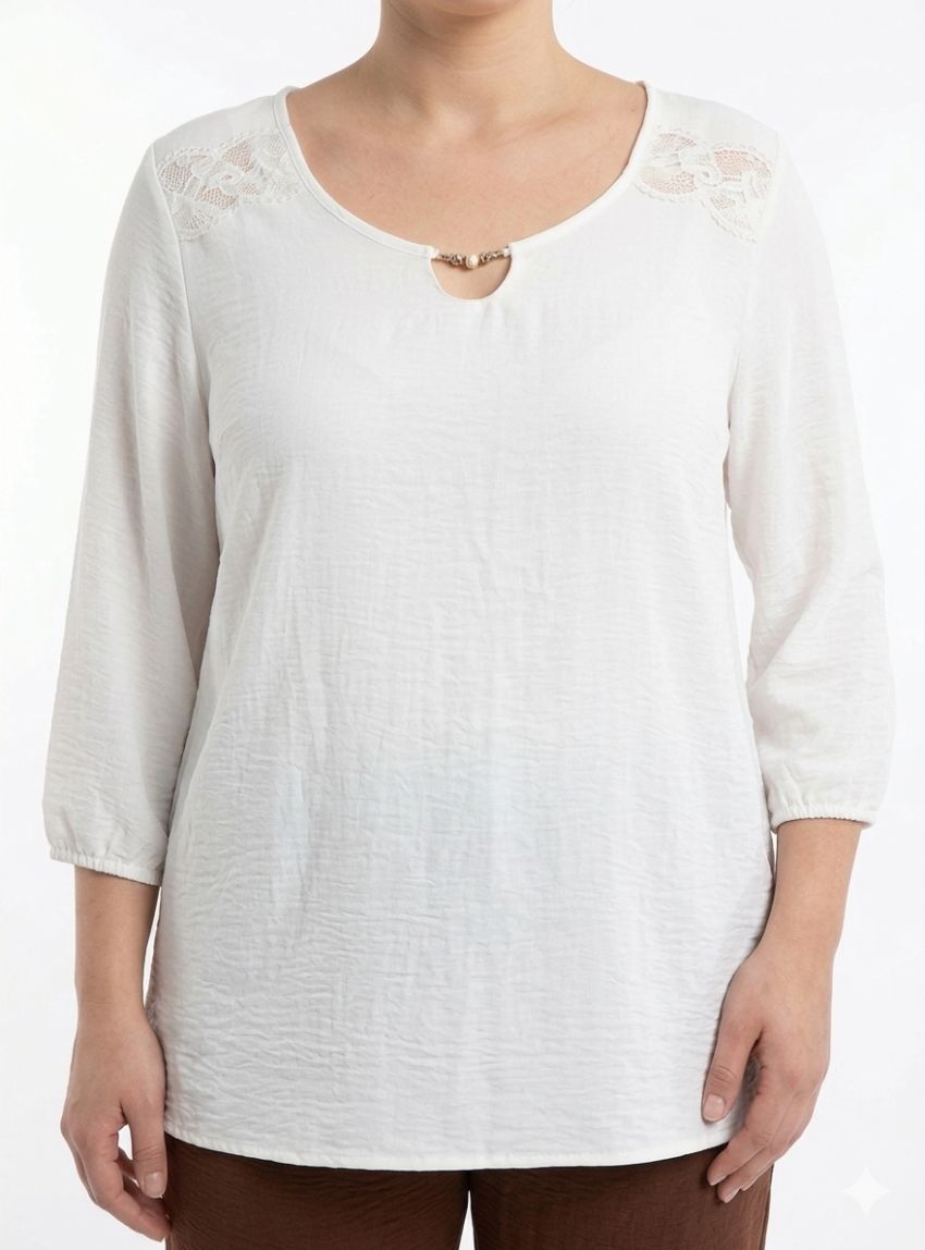 Blusa crudo de Lourdes Castillo