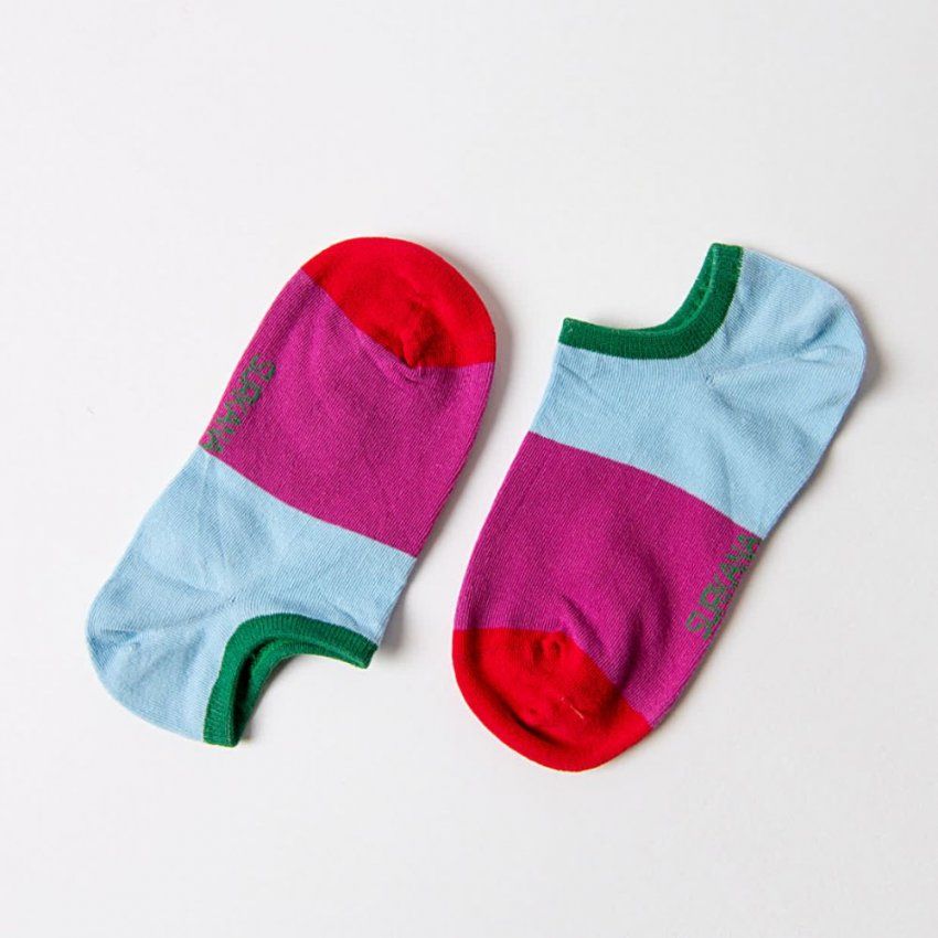 Calcetín invisible celeste y rosa de Surkana