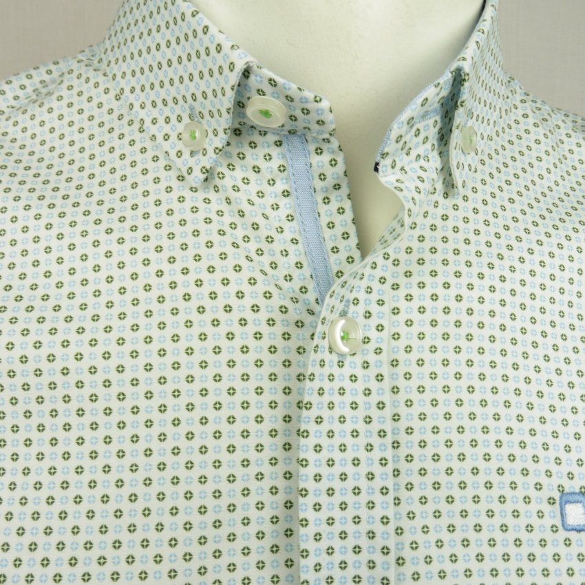Camisa mini dibujo azul y verde de Yellow Skin