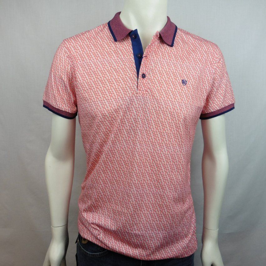 Polo zig zag mini dibujo salmón de Tomé