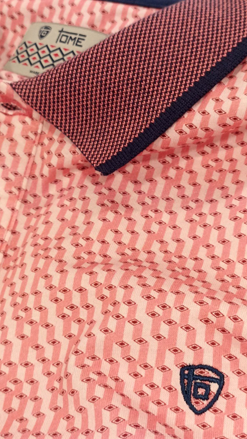 Polo zig zag mini dibujo salmón de Tomé