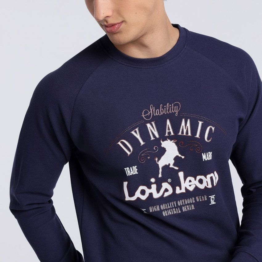 Sudadera azul relieve de Lois