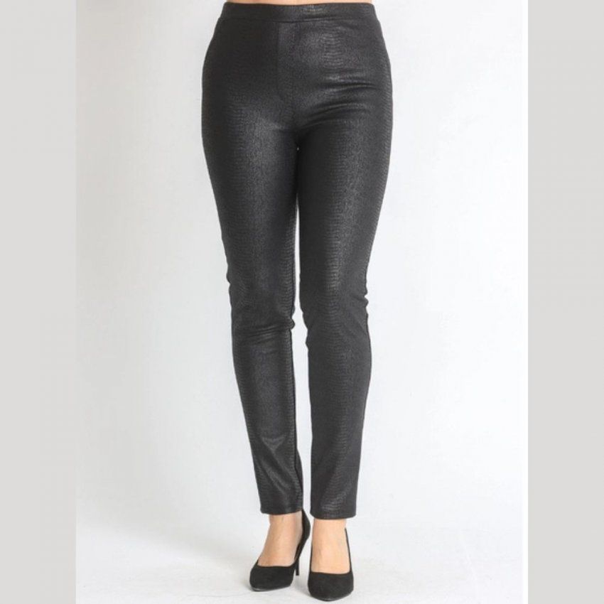 Pantalón piel serpiente negro de Nayat