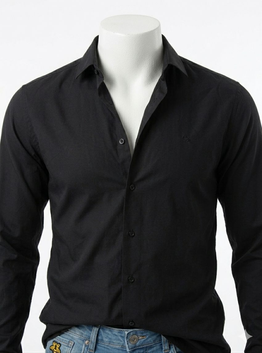 Camisa negra bambú de Dark & Fish