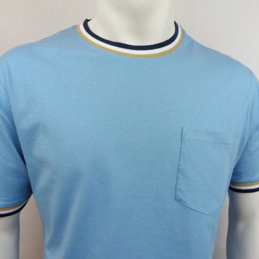 Camiseta bolsillo azul de Dos Galgos