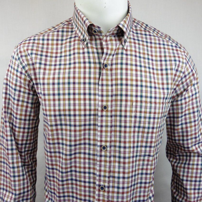 Camisa cuadros mostaza de Corsare