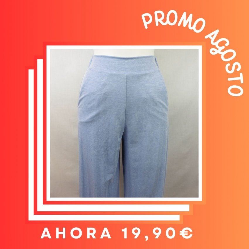 Pantalón ancho azul tejano de WNT Collection