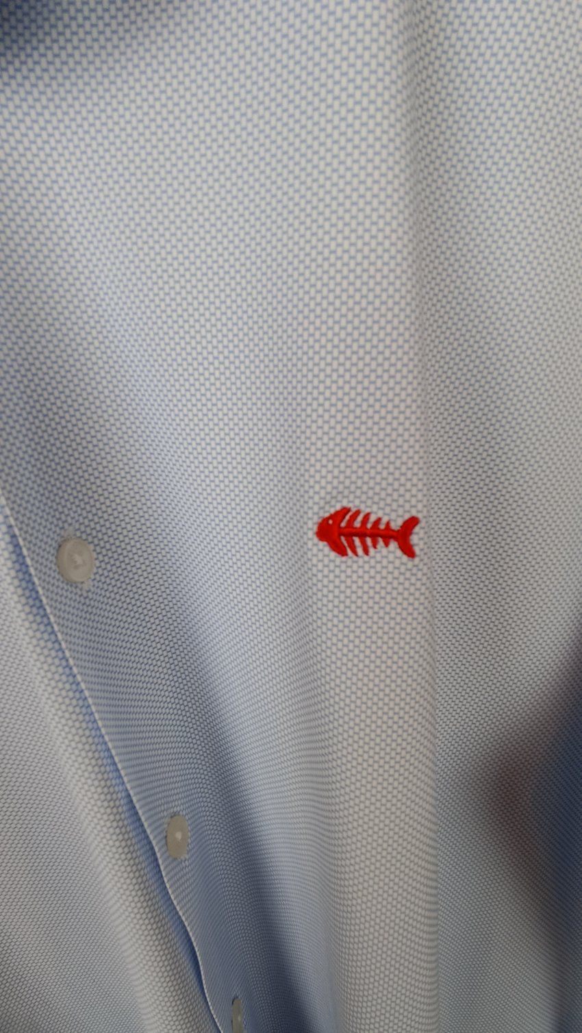 Camisa elástica celeste mini dibujo  de Dark & Fish