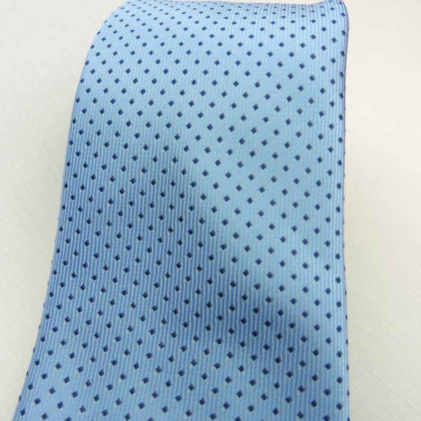 Corbata celeste con mini rombos marino de Boccola