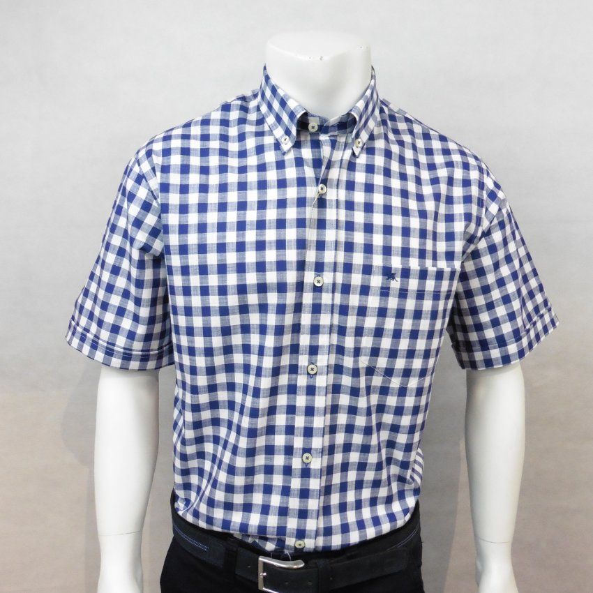 Camisa m/c cuadro mantel de VNTO