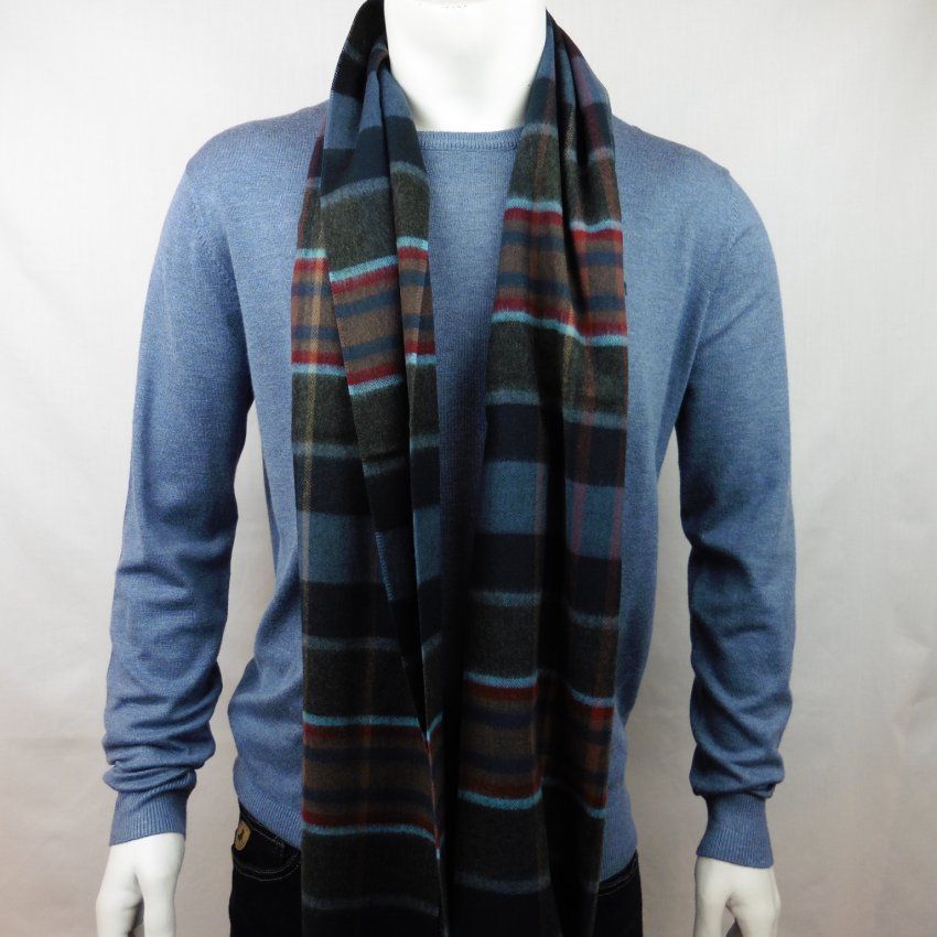 Bufanda cuadros azules de Boccola