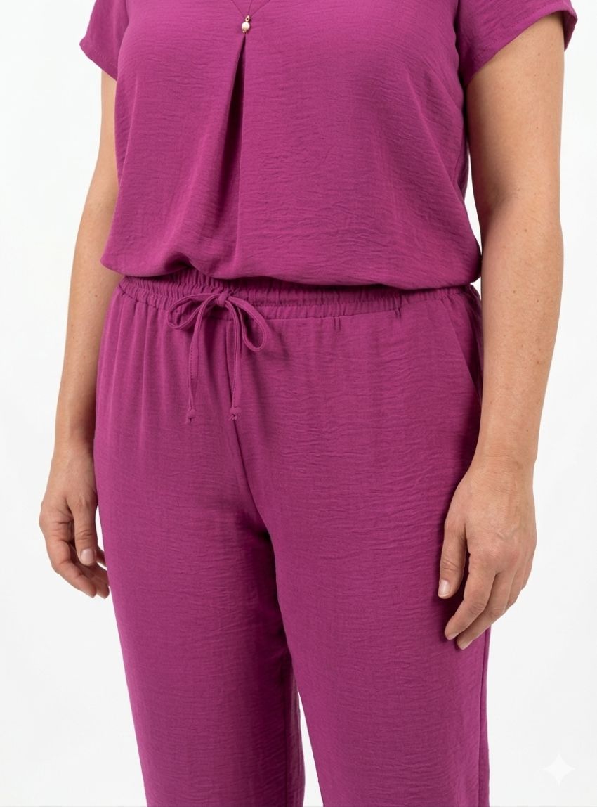 Pantalón fluido buganvilla de Lourdes Castillo