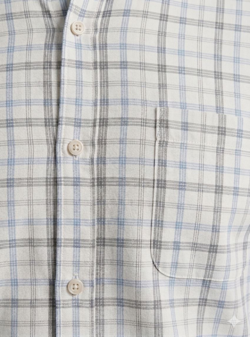 Camisa cuadros azul marino y turquesa de Dos Galgos