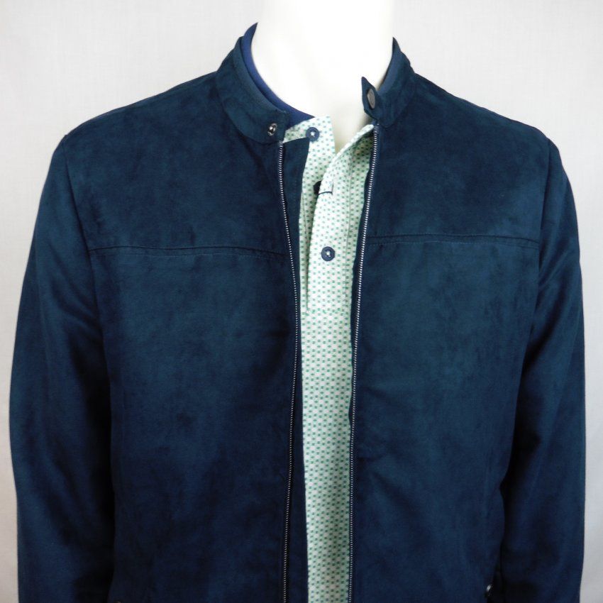 Cazadora antelina azul marino de Gendive