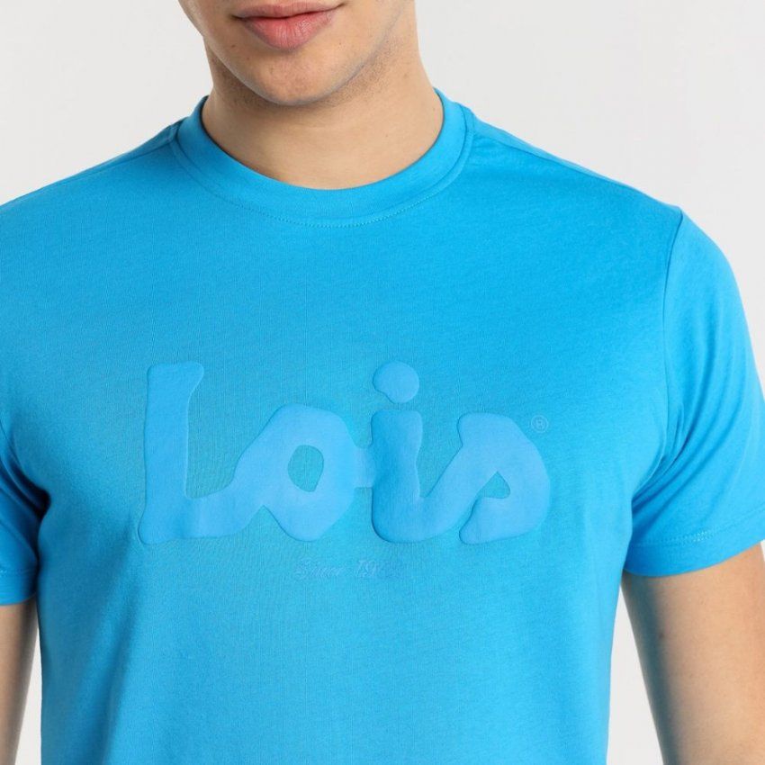 Camiseta turquesa letras al tono de Lois