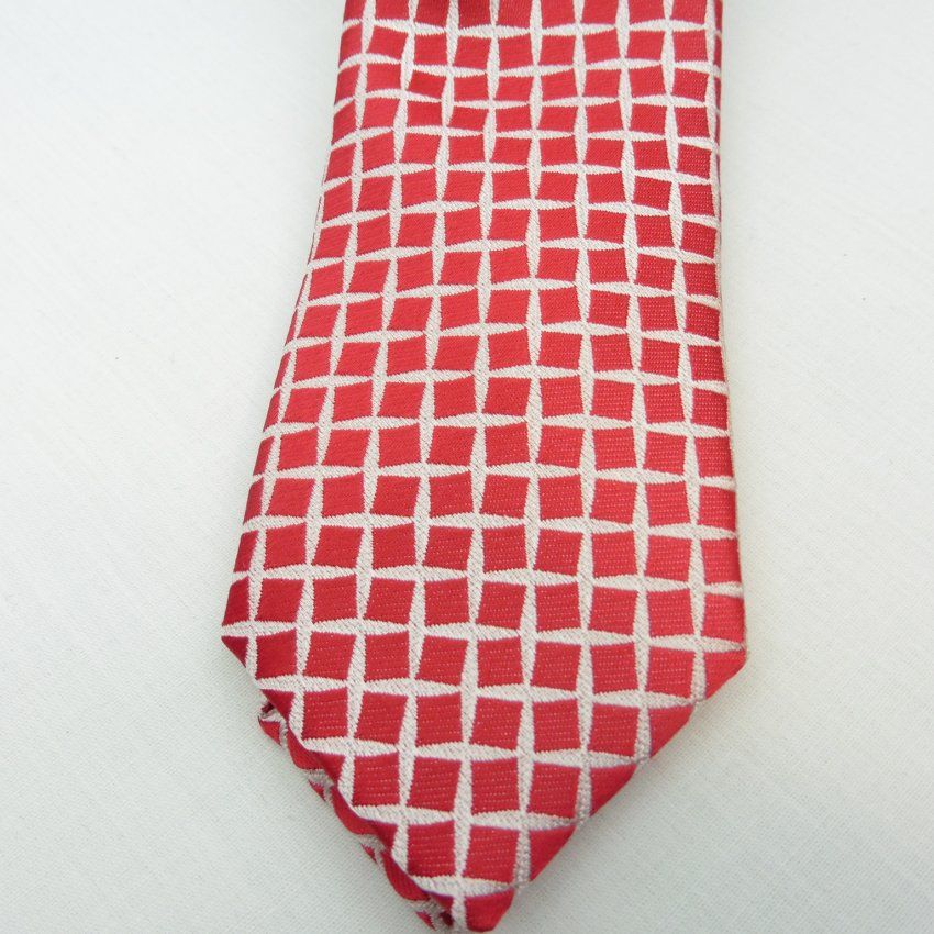Corbata roja cuadros blancos de Boccola