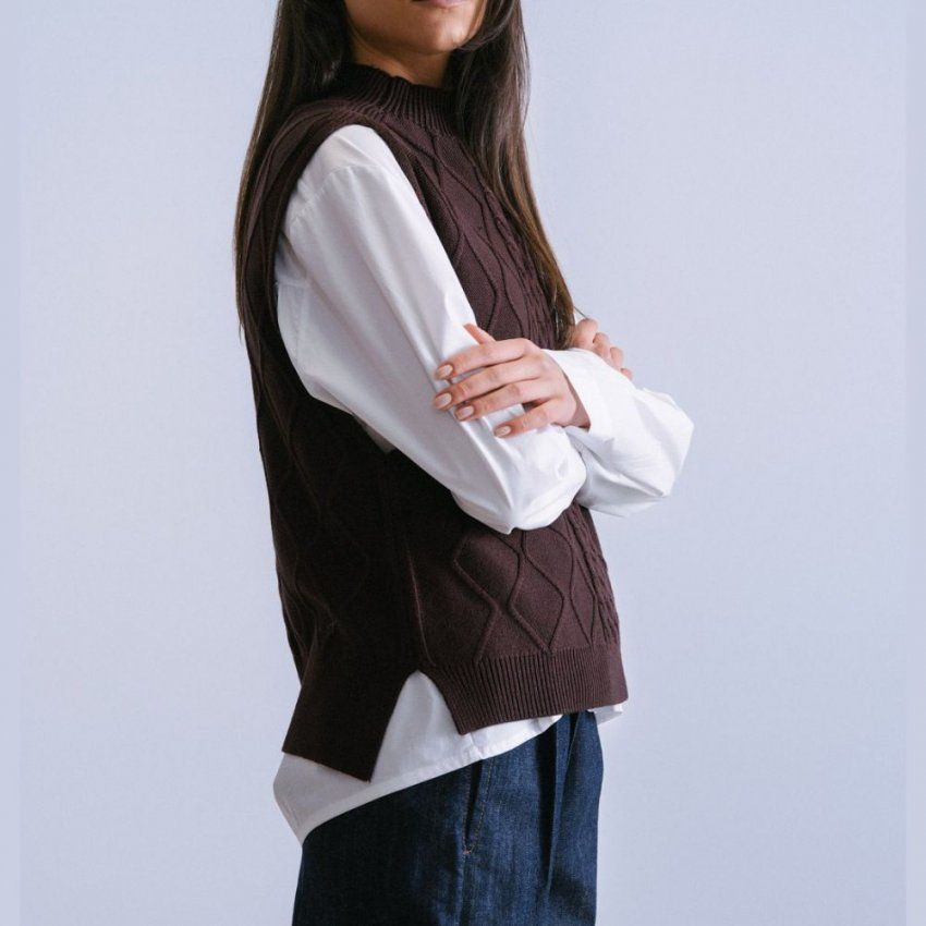 Chaleco marrón de WNT Collection