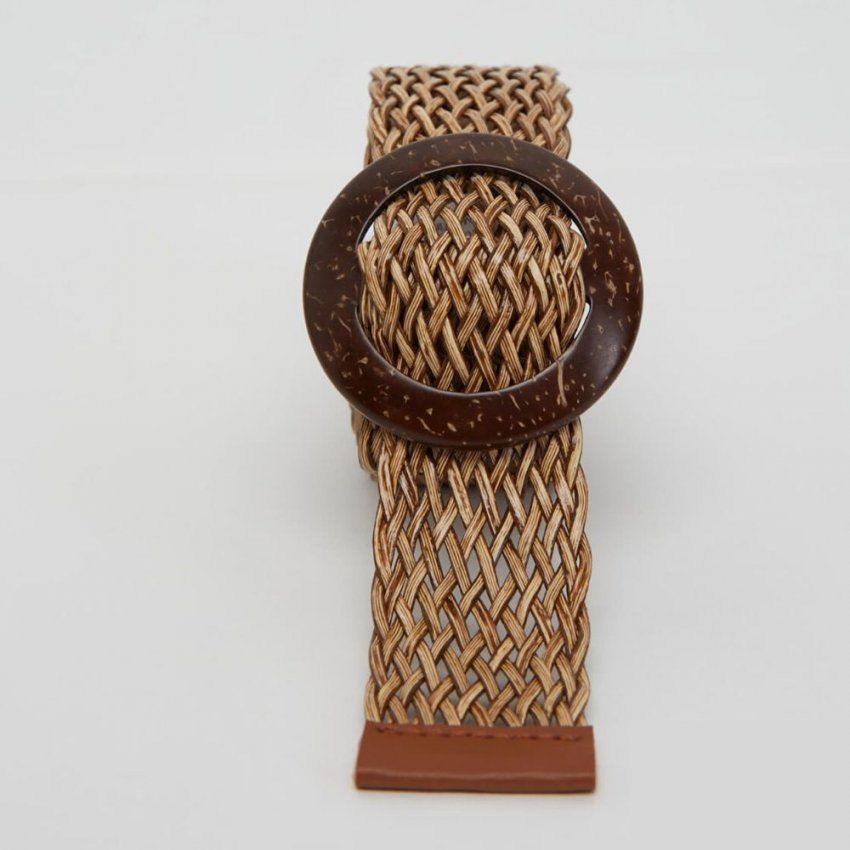 Cinturón rafia beige de Surkana