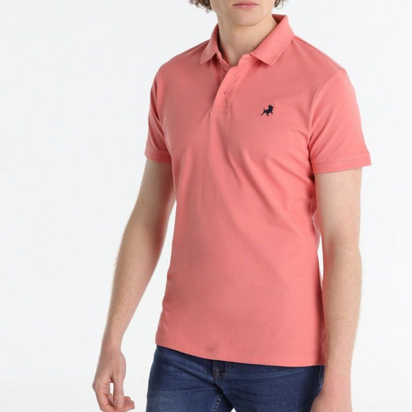 Polo piqué salmón de Lois