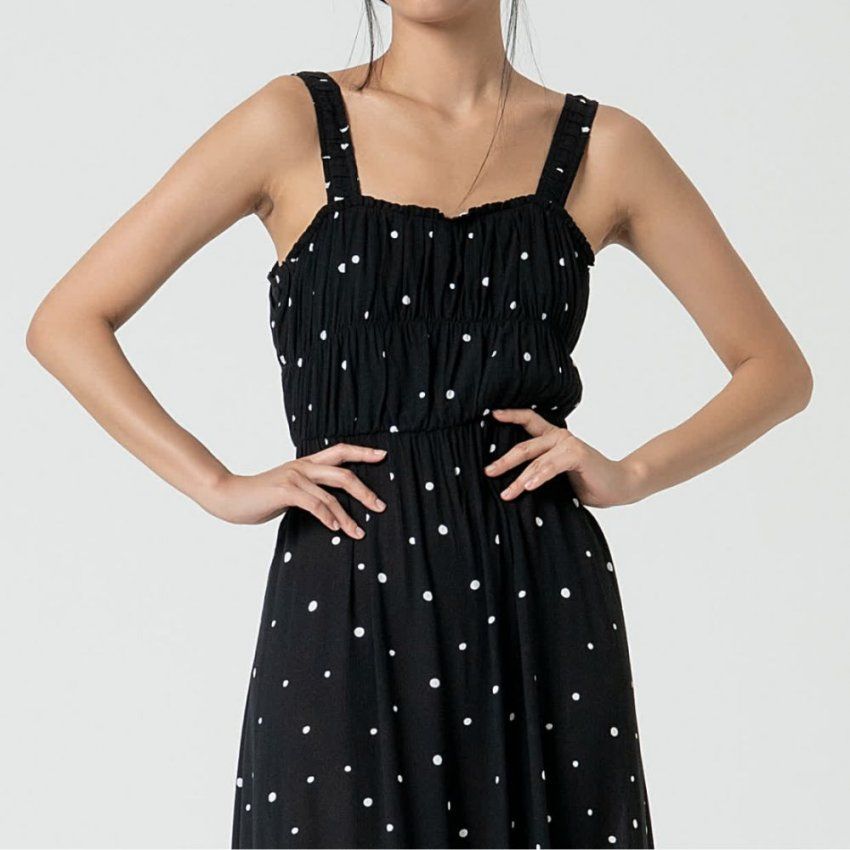 Vestido largo lunares de Surkana
