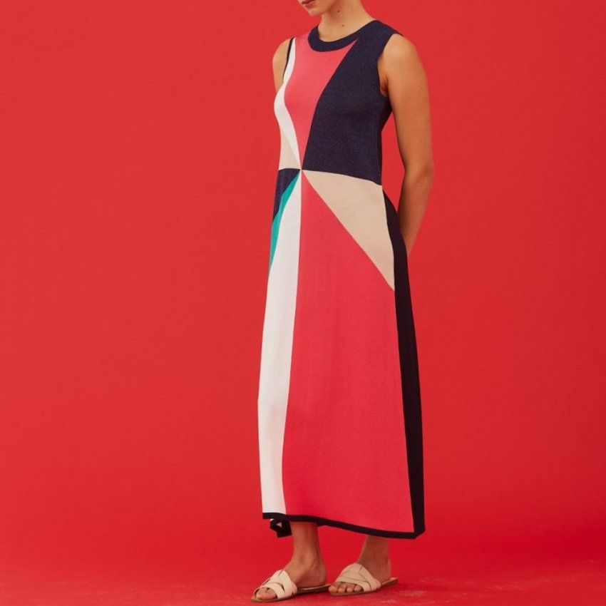 Vestido largo colores punto de WNT Collection