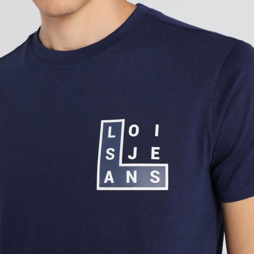 Camiseta azul marino letras de Lois