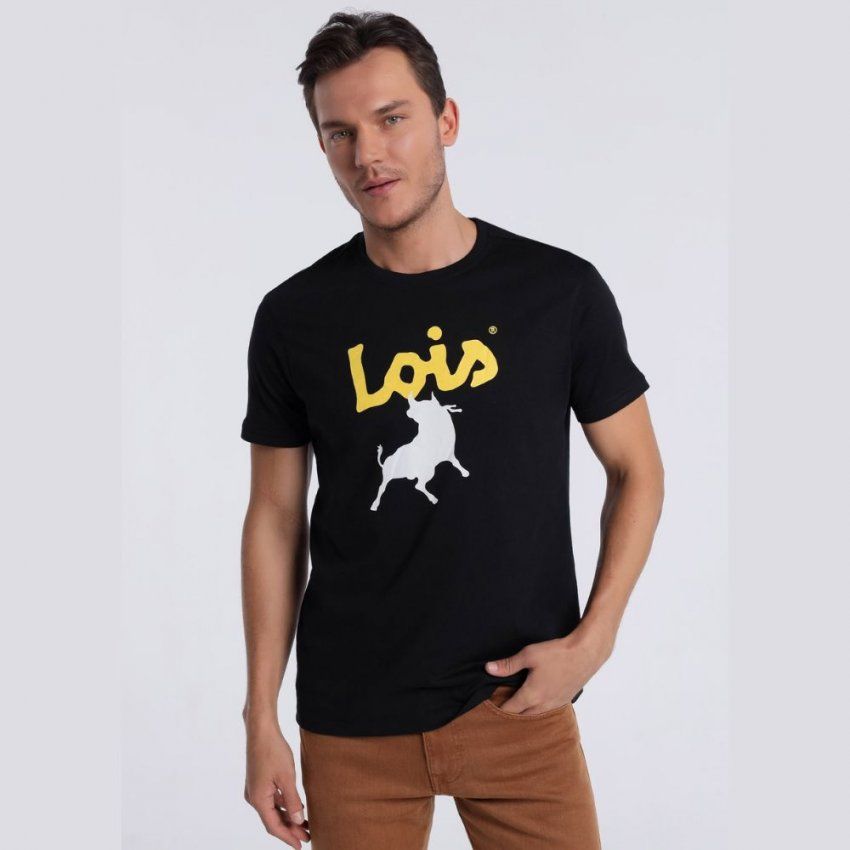 Camiseta negra toro LOIS de Lois