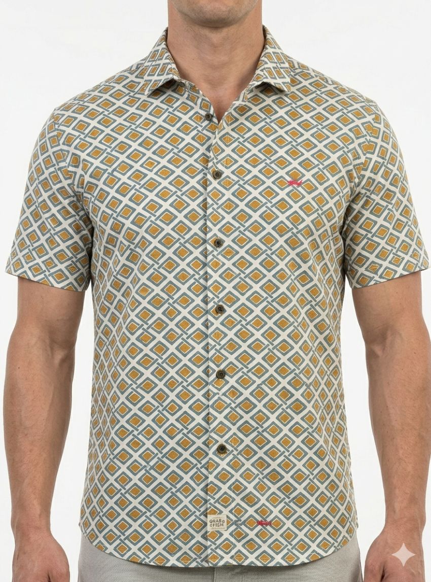 Camisa rombos deformes de Dark & Fish