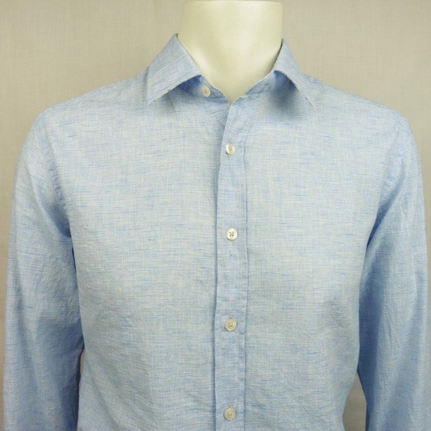 Camisa lino celeste de Corsare