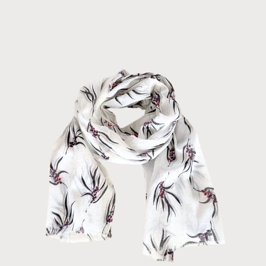 Pañuelo blanco estampado de Surkana