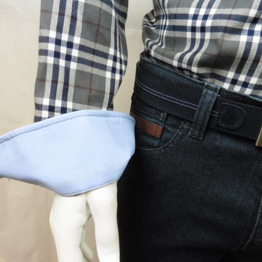 Camisa cuadros gris viella de VNTO